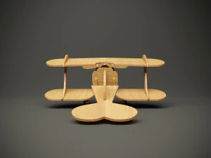 Wood aircraft model for cnc machine 3D Model