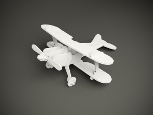 Wood aircraft model for cnc machine 3D Модель