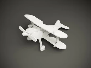 Wood aircraft model for cnc machine 3D Model