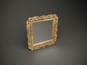 Wood model wall mirror dish for cnc machine 3D Model