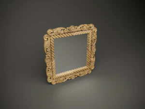 Houten model wandspiegelschotel voor cnc-machine 3D Model