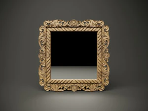 Wood model wall mirror dish for cnc machine 3D Model