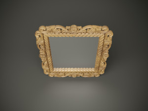 Wood model wall mirror dish for cnc machine 3D Model