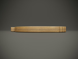 Wood model fish compartmental dish for cnc machine 3D Model