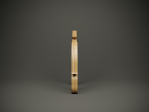 Wood parametric wall wolf model for cnc machine Modello 3D