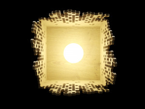 Wood parametric ceiling lamp model for cnc machine 3D Model