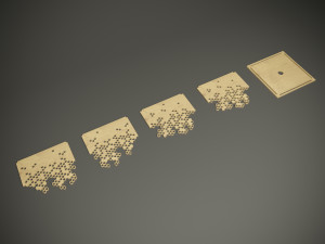 Wood parametric ceiling lamp model for cnc machine 3D Model