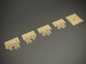 Wood parametric ceiling lamp model for cnc machine 3D Model