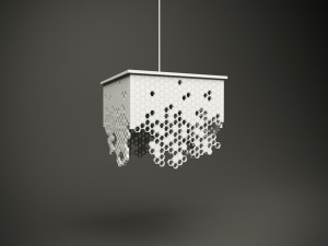 Wood parametric ceiling lamp model for cnc machine 3D Model