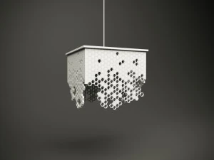 Wood parametric ceiling lamp model for cnc machine 3D Model