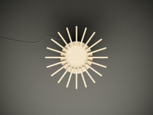Wood parametric table lamp for cnc machine Modello 3D