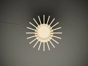 Wood parametric table lamp for cnc machine 3D Model