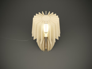 Wood parametric table lamp for cnc machine Modello 3D