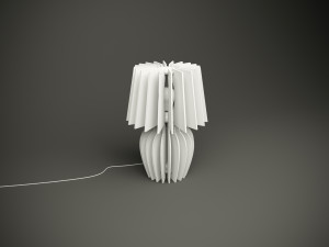 Wood parametric table lamp for cnc machine Modello 3D