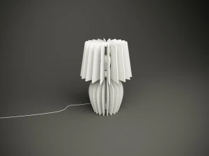 Wood parametric table lamp for cnc machine 3D Model