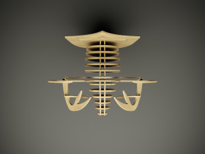 Wood parametric wall deer model for cnc machine 3D-Modell