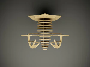 Wood parametric wall deer model for cnc machine 3D Model