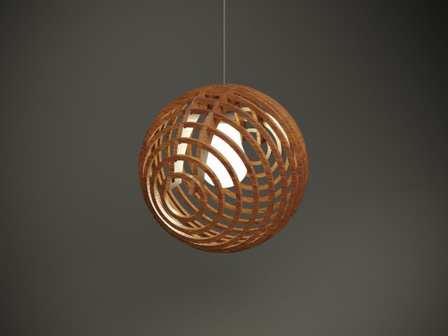 Wood parametric ceiling light for cnc machine 3D Model .c4d .max .obj .3ds .fbx .stl .blend 
