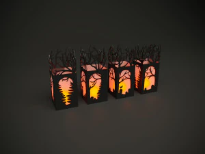 Lanskap lampu meja parametrik untuk mesin cnc Model 3D