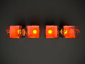 Parametrische tafellamp landschap voor cnc-machine 3D Model