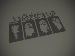 Parametrische tafellamp landschap voor cnc-machine 3D Model