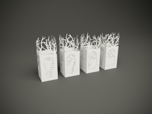 Parametric table lamp landscape for cnc machine Modello 3D