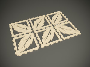 Wood plywood decor for cnc machine Model 3D
