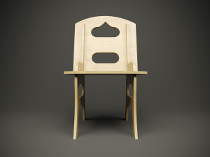 Childrens chair made of plywood for cnc machine 3D Model