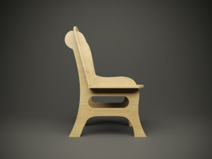 Childrens chair made of plywood for cnc machine 3D Model