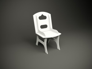 Childrens chair made of plywood for cnc machine 3D Model
