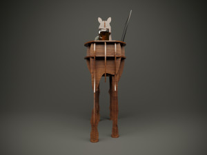 Wood parametric horse table model for cnc machine Model 3D