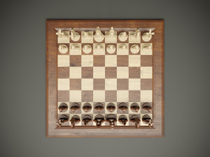 Wooden parametric chess set for cnc machine 3D Модель