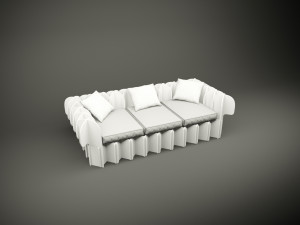 Wood parametric couch model for cnc machine Model 3D