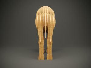 Wood parametric decor camel model for cnc machine Modelo 3D