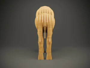 Wood parametric decor camel model for cnc machine 3D Model