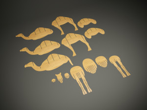 Wood parametric decor camel model for cnc machine Modelo 3D