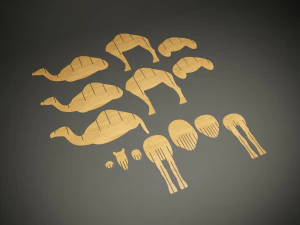 Wood parametric decor camel model for cnc machine 3D Model