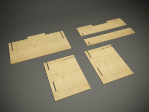 Wood parametric craft table model for cnc machine Modèle 3D