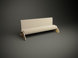 Wood parametric multi function seat bench model for cnc machine 3D Model
