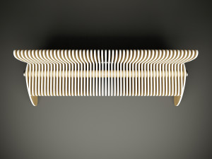 Wood parametric multi function seat bench model for cnc machine Modello 3D