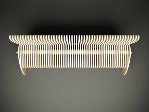 Wood parametric multi function seat bench model for cnc machine 3D Model