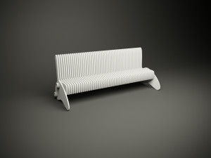 Wood parametric multi function seat bench model for cnc machine Modello 3D
