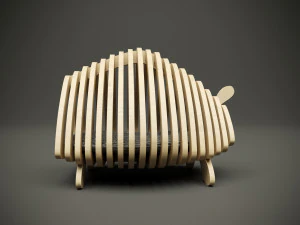 Wood parametric cat house model for cnc machine 3D Model