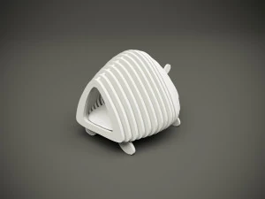 Wood parametric cat house model for cnc machine 3D Model