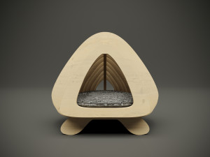 Wood parametric cat house model for cnc machine 3D Model