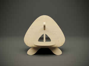 Wood parametric cat house model for cnc machine 3D Model