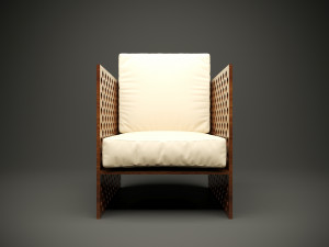 Wood parametric chair model for cnc machine Modèle 3D