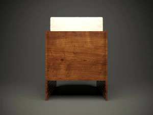 Wood parametric chair model for cnc machine 3D Model