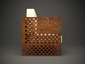 Wood parametric chair model for cnc machine 3D Model