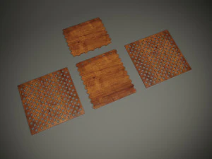 Wood parametric chair model for cnc machine 3D Model